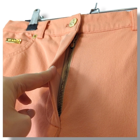 St John Sport Pastel Peach Sorbet Easter Ankle Trouser Cotton Pants: Women's 6 - Picture 4 of 8